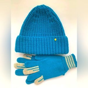 Cozy Blue Handmade Hat and Gloves Set!